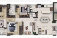 Apartamento na Rua 262 3 su�tes 2 vagas